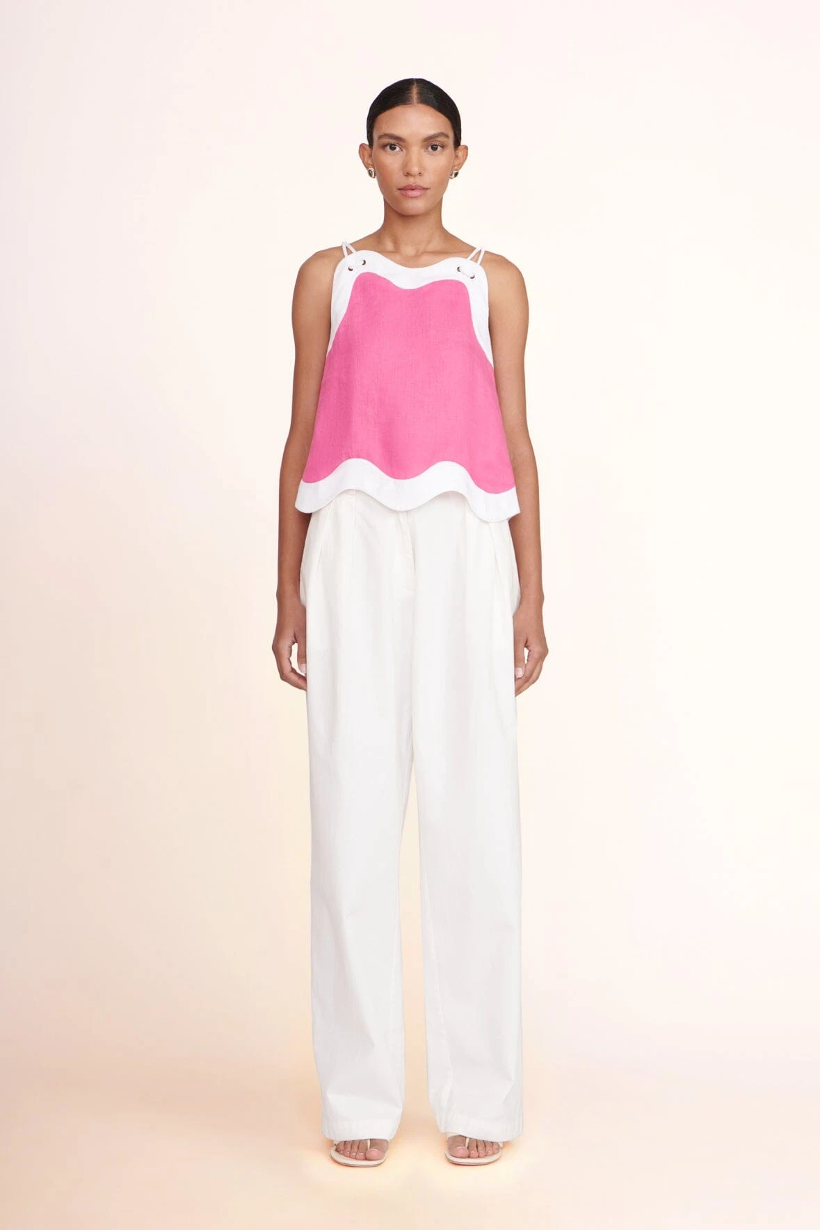 RENATA TOP | BLOSSOM WHITE RENATA TOP | BLOSSOM WHITE -Staud Store Renata Top Blossom White Luisa Pant Ivory 02874 web