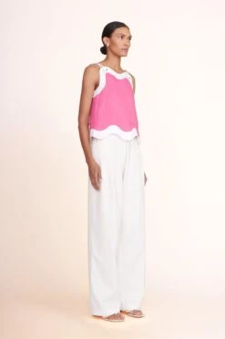 RENATA TOP | BLOSSOM WHITE 3 RENATA TOP | BLOSSOM WHITE -Staud Store Renata Top Blossom White Luisa Pant Ivory 02876 web