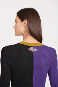THE STAUD NFL CARGO SWEATER | BALTIMORE RAVENS 3 THE STAUD NFL CARGO SWEATER | BALTIMORE RAVENS -Staud Store SHOKO DRESS BALTIMORE RAVENS 2137 web