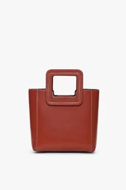 MINI SHIRLEY LEATHER BAG | COGNAC -Staud Store STAUD MINI SHIRLEY BAG COGNAC FALL19 1
