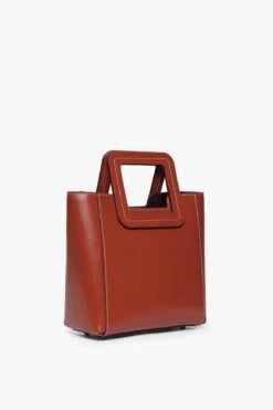 MINI SHIRLEY LEATHER BAG | COGNAC -Staud Store STAUD MINI SHIRLEY BAG COGNAC FALL19 4