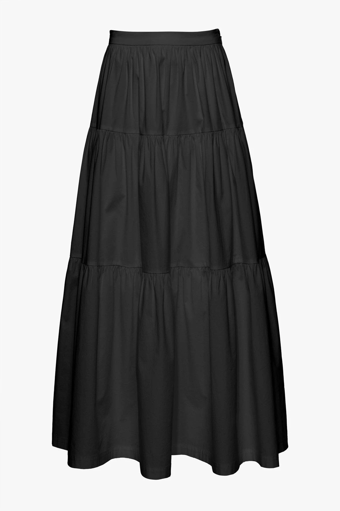 SEA SKIRT | BLACK SEA SKIRT | BLACK -Staud Store STAUD SEA SKIRT BLACK POPLIN SPRING 21 1