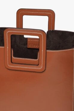 SHIRLEY LEATHER BAG | SADDLE -Staud Store STAUD SHIRLEY BAG SADDLE FALL19 5