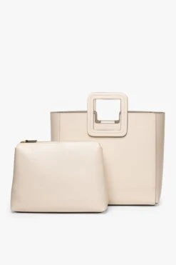 SHIRLEY LEATHER BAG | CREAM 4 SHIRLEY LEATHER BAG | CREAM -Staud Store STAUD SHIRLEY CREAM CALF SPRING 21 3