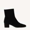 AIMEE SHORT BOOT | BLACK SUEDE -Staud Store STAUD AIMEE SHORT BOOT BLACK FALL 22 ECOM 1