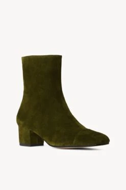 AIMEE SHORT BOOT | OLIVE SUEDE 4 AIMEE SHORT BOOT | OLIVE SUEDE -Staud Store STAUD AIMEE SHORT BOOT OLIVE FALL 22 ECOM 2
