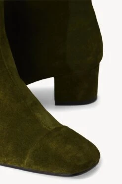 AIMEE SHORT BOOT | OLIVE SUEDE 8 AIMEE SHORT BOOT | OLIVE SUEDE -Staud Store STAUD AIMEE SHORT BOOT OLIVE FALL 22 ECOM 5