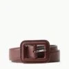 JEANS BELT | MAHOGANY -Staud Store STAUD BELT BELT BROWN SPRING 23 ECOM 1
