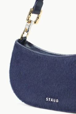 BRADY SHOULDER BAG | NAVY HAIRCALF -Staud Store STAUD BRADY SHOULDERBAG NAVY FALL 23 ECOM 4