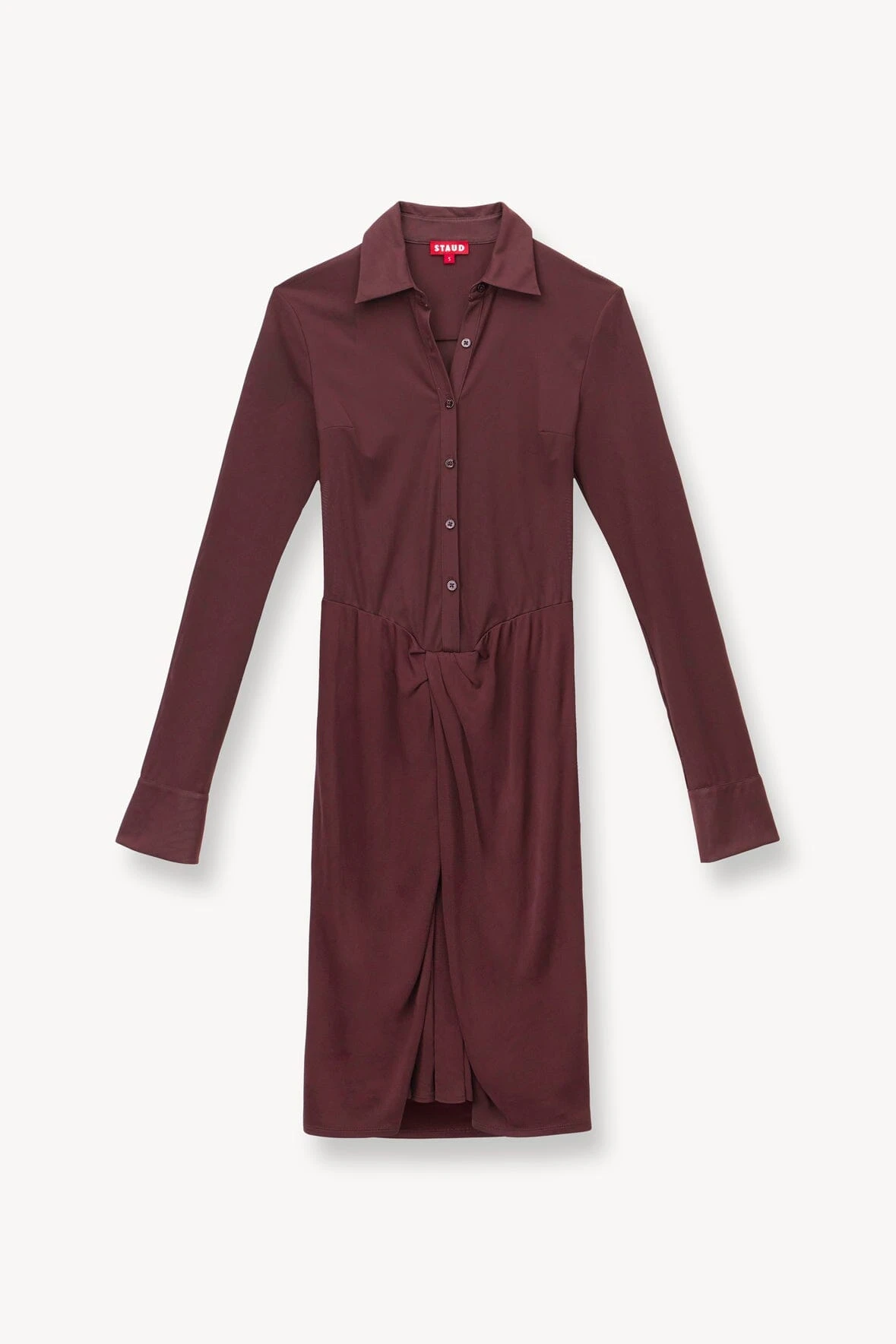 BRENDAN DRESS | BARK BRENDAN DRESS | BARK -Staud Store STAUD BRENDAN DRESS BARK SUPF 23 ECOM 1