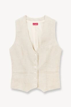 BRETT VEST | OAT MILK -Staud Store STAUD BRETT VEST OAT MILK SUPF 23 ECOM 1 1