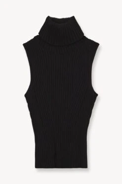 CALLUM TOP | BLACK -Staud Store STAUD CALLUM SWEATER BLACK FALL 23 ECOM 1
