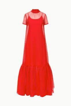 CALLUNA DRESS | RED ROSE -Staud Store STAUD CALLUNADRESS REDROSE ECOM 1