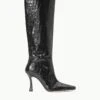 CAMI BOOT | BLACK CROC EMBOSSED 2 CAMI BOOT | BLACK CROC EMBOSSED -Staud Store STAUD CAMI BOOT BLACK FALL 23 ECOM 1
