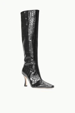CAMI BOOT | BLACK CROC EMBOSSED -Staud Store STAUD CAMI BOOT BLACK FALL 23 ECOM 2