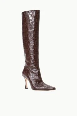 CAMI BOOT | ESPRESSO CROC EMBOSSED -Staud Store STAUD CAMI BOOT ESPRESSO FALL 23 ECOM 2