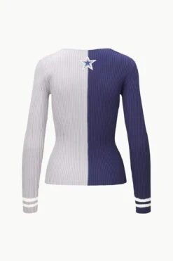 THE STAUD NFL CARGO SWEATER | DALLAS COWBOYS -Staud Store STAUD CARGOSWEATERXNFL SWEATER DALLASCOWBOYS FANATICS 23 ECOM 2