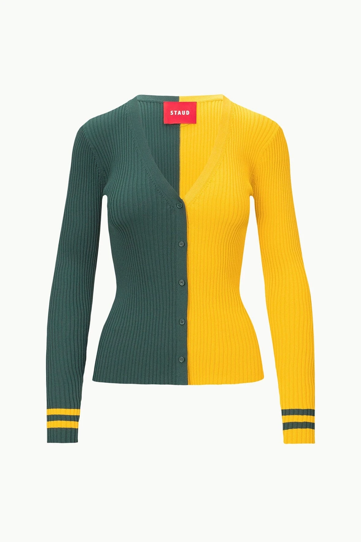 THE STAUD NFL CARGO SWEATER | GREEN BAY PACKERS THE STAUD NFL CARGO SWEATER | GREEN BAY PACKERS -Staud Store STAUD CARGOSWEATERXNFL SWEATER GREENBAYPACKERS FANATICS 23 ECOM 1