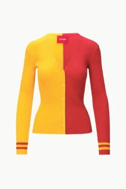 THE STAUD NFL CARGO SWEATER | KANSAS CITY CHIEFS -Staud Store STAUD CARGOSWEATERXNFL SWEATER KANSASCITYCHIEFS FANATICS 23 ECOM 1