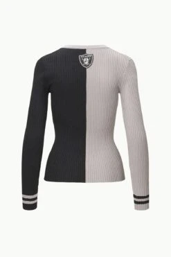 THE STAUD NFL CARGO SWEATER | LAS VEGAS RAIDERS -Staud Store STAUD CARGOSWEATERXNFL SWEATER LASVEGASRAIDERS FANATICS 23 ECOM 2