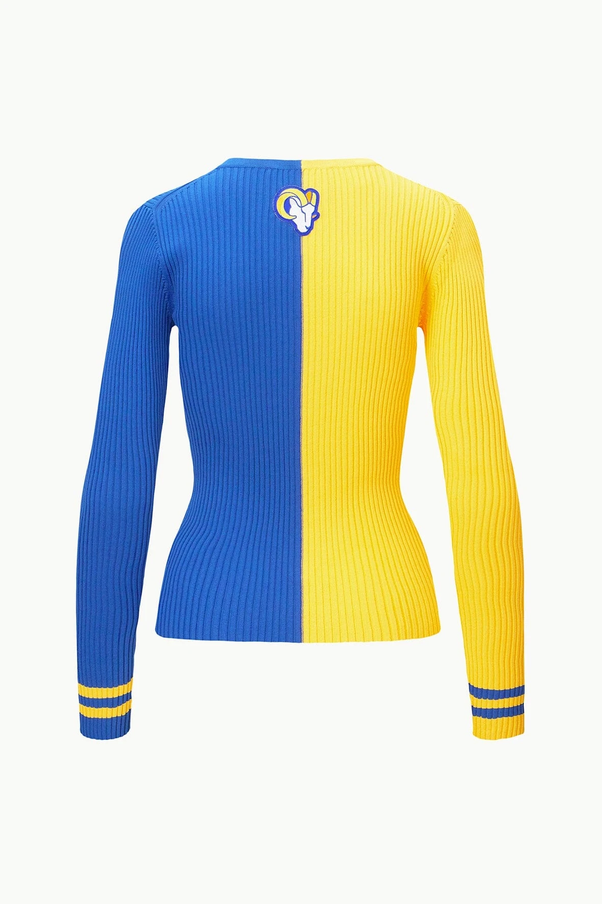 THE STAUD NFL CARGO SWEATER | LOS ANGELES RAMS THE STAUD NFL CARGO SWEATER | LOS ANGELES RAMS -Staud Store STAUD CARGOSWEATERXNFL SWEATER LOSANGELESRAMS FANATICS 23 ECOM 2