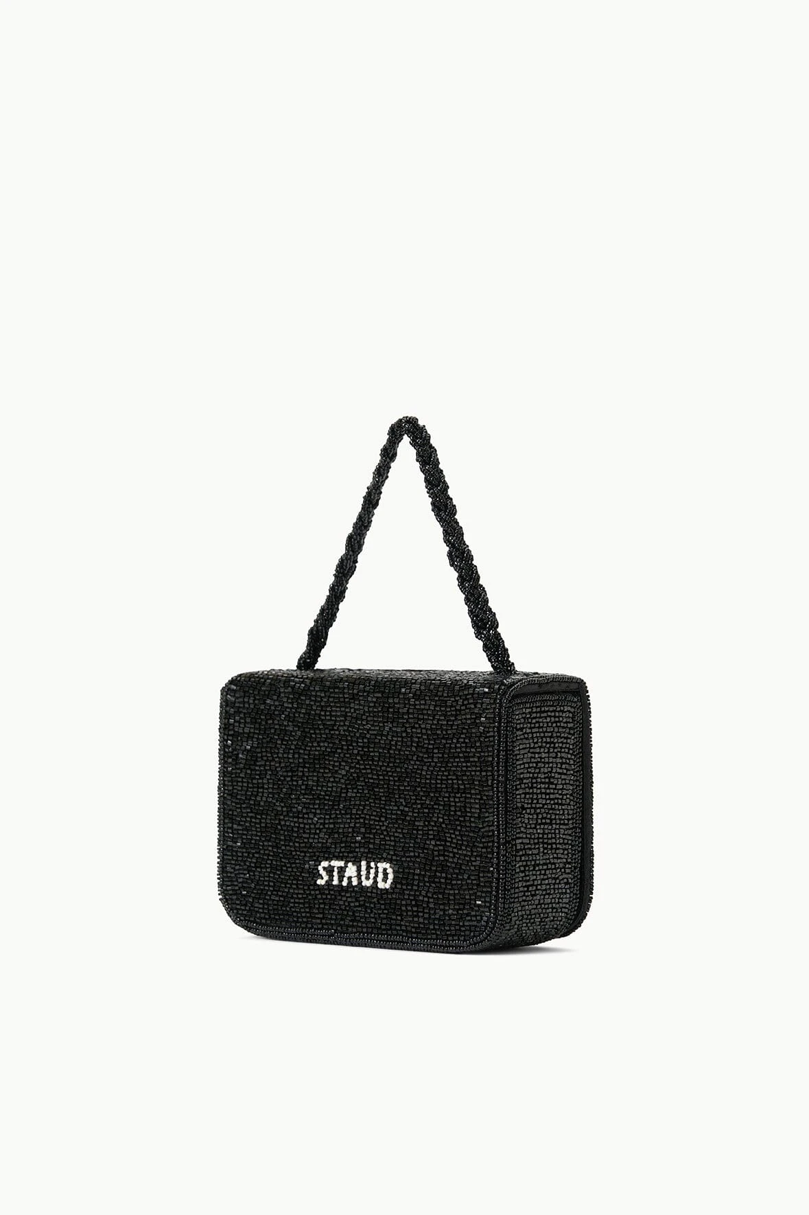 CARMEN BEADED BOX BAG | BLACK CARMEN BEADED BOX BAG | BLACK -Staud Store STAUD CARMENBEADEDBOXBAG BLACK ECOM 2