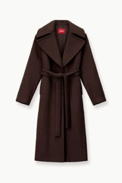 CARVER COAT | DARK CHOCOLATE -Staud Store STAUD CARVER COAT DARKCHOCOLATE FALL 23 ECOM 1