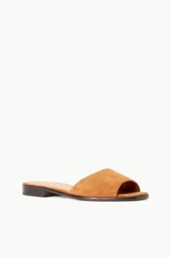 CASPIAN SLIDE | TAN SUEDE -Staud Store STAUD CASPIAN SLIDE TANSUEDE SUPF 23 ECOM 2