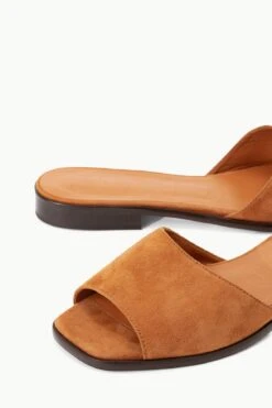 CASPIAN SLIDE | TAN SUEDE -Staud Store STAUD CASPIAN SLIDE TANSUEDE SUPF 23 ECOM 4