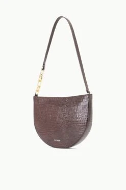 COLT SHOULDER BAG | ESPRESSO CROC EMBOSSED -Staud Store STAUD COLT SHOULDERBAG ESPRESSO FALL 23 ECOM 2