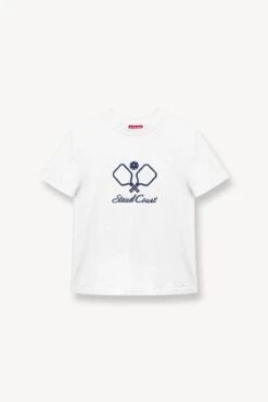 BACKHAND TOP | WHITE -Staud Store STAUD COURT TEE WHITE SUPF 23 ECOM 1