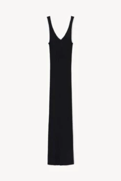 DANA DRESS | BLACK -Staud Store STAUD DANA DRESS BLACK WHITE SPRING 23 ECOM 1