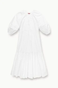 DEMI DRESS | WHITE -Staud Store STAUD DEMI DRESS WHITE SPRING 23 ECOM 1 1