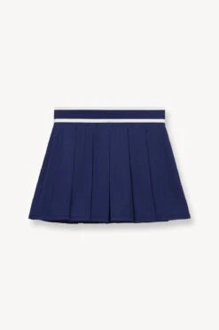 DOUBLES SKIRT | NAVY -Staud Store STAUD DOUBLES SKIRT NAVY SUPF 23 ECOM 1