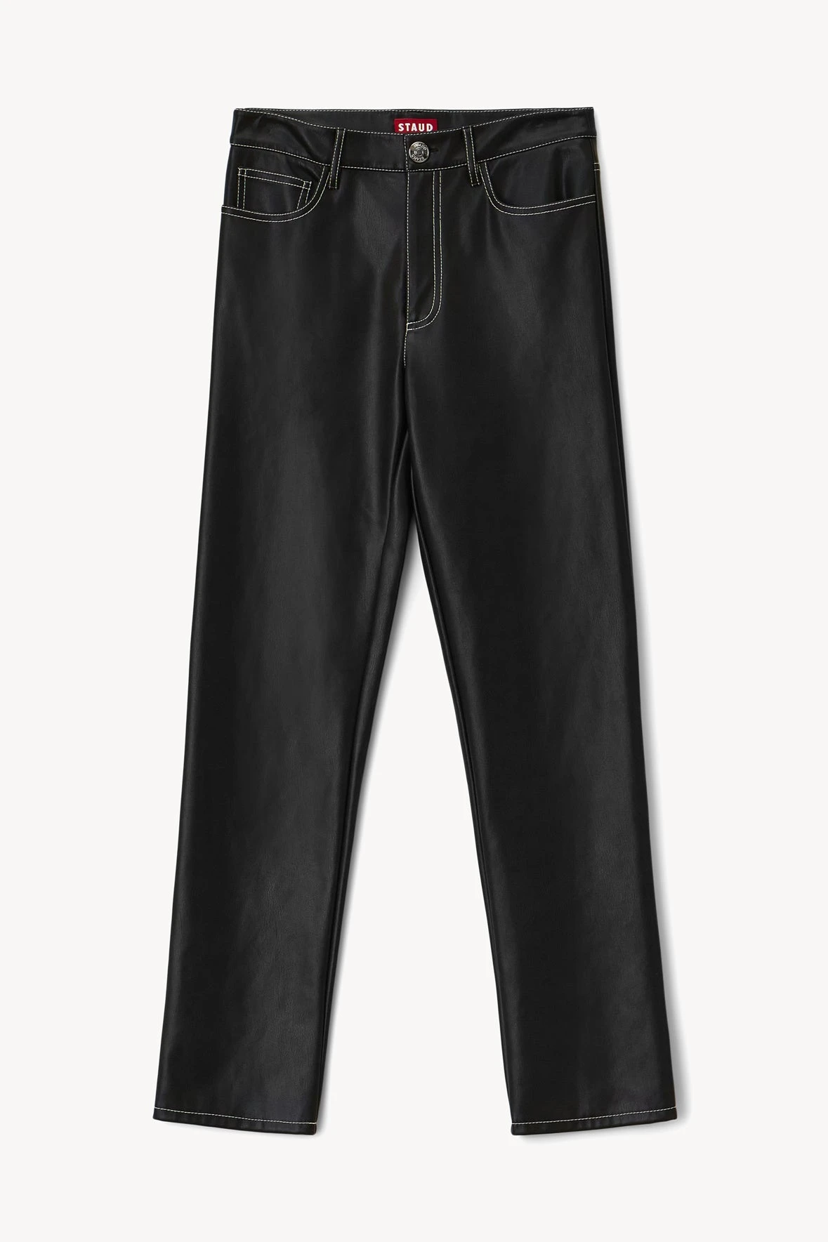 ELLIOT PANT | BLACK VEGAN LEATHER ELLIOT PANT | BLACK VEGAN LEATHER -Staud Store STAUD ELLIOT PANT BLACK FALL 22 ECOM 1