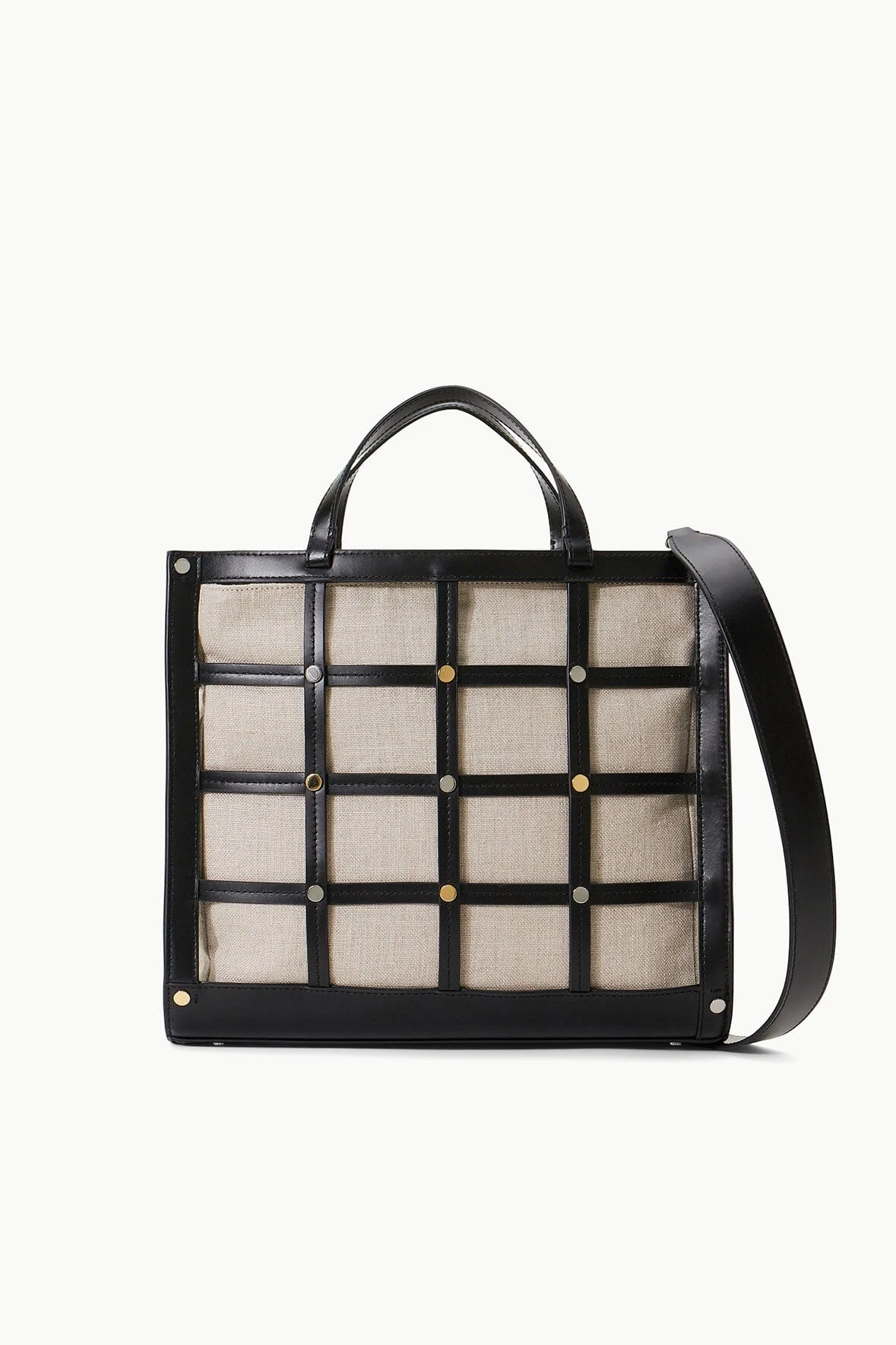 EMMA TOTE | BLACK NATURAL EMMA TOTE | BLACK NATURAL -Staud Store STAUD EMMATOTE BAG BLACKNATURAL SUPF 23 ECOM 1