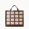 EMMA TOTE | MAHOGANY NATURAL -Staud Store STAUD EMMATOTE BAG MAHOGANYNATURAL SUPF 23 ECOM 2
