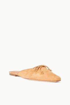 GINA MULE | CASHEW SUEDE -Staud Store STAUD GINA MULE CASHEW SPRING 23 ECOM 2