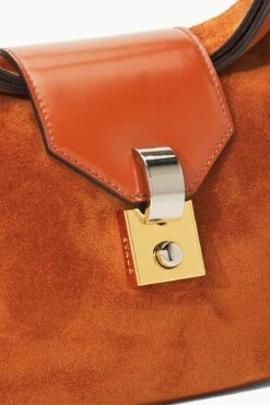 MARIKE BAG | TOBACCO SUEDE -Staud Store STAUD GWEN CLUTCH TAN SUPF 23 ECOM 4