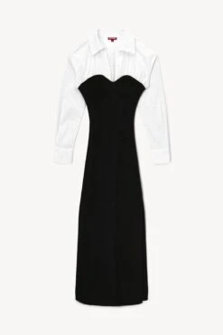 HAZEL DRESS | BLACK WHITE -Staud Store STAUD HAZEL DRESS BLACKWHITE FALL 22 ECOM 1