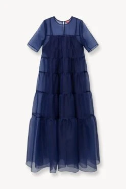 HYACINTH DRESS | NAVY 6 HYACINTH DRESS | NAVY -Staud Store STAUD HYACINTH DRESS NAVY SPRING 23 ECOM 1