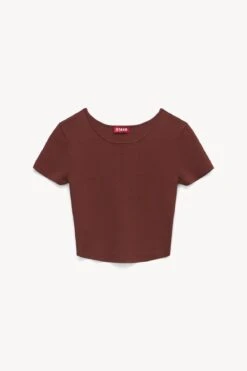 ILA TOP | BARK -Staud Store STAUD ILA TOP BARK HOLIDAY 22 ECOM 1