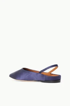 JANINE MULE | NAVY SATIN -Staud Store STAUD JANINE MULE NAVYSATIN SPRING 23 ECOM 3