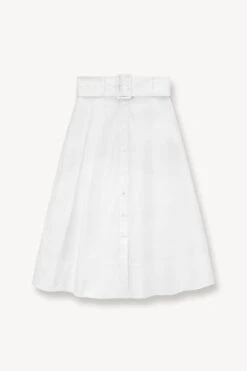 KINGSLEY SKIRT | WHITE -Staud Store STAUD KINGSLEY SKIRT WHITE SUPF 23 ECOM 1 1