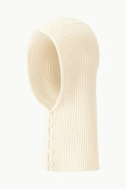 KNIT BALACLAVA | IVORY -Staud Store STAUD KNITBALACLAVA ACCESSORY IVORY FALL 23 ECOM 1 2