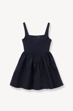 LANDSCAPE DRESS | NAVY -Staud Store STAUD LANDSCAPE DRESS NAVY SUPF 23 ECOM 1