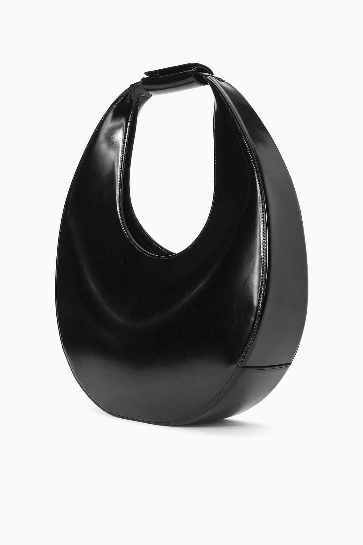 LARGE MOON BAG | BLACK POLISHED LARGE MOON BAG | BLACK POLISHED -Staud Store STAUD LARGEMOOON TOTEBAG BLACK FALL 23 ECOM 2