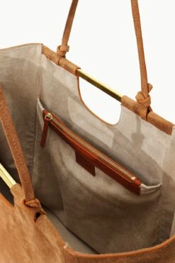 MAR TOTE | TAN SUEDE -Staud Store STAUD MAR TOTE TAN FALL 23 ECOM 3