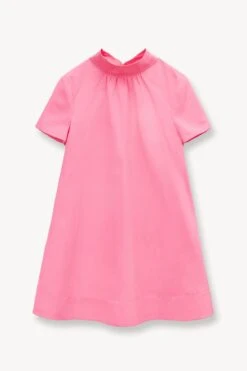 MINI ILANA DRESS | CORAL PINK -Staud Store STAUD MINI ILANA DRESS CORAL PINK SUPF 23 ECOM 1 1