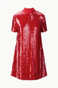 MINI ILANA DRESS | POINSETTIA SEQUINS -Staud Store STAUD MINIILANADRESS POINSETTIA ECOM 1
